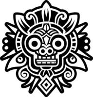 A filled style icon of nahua deity symbol vector