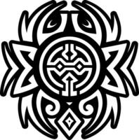 A glyph style icon of shaman motif tattoo vector