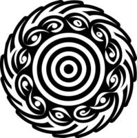 A filled style icon of sacred spiral symbol vector