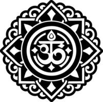 A solid style icon of vajradhara symbol vector