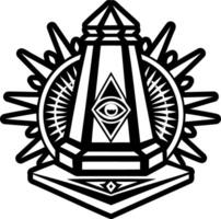A filled style icon of obelisk symbol vector