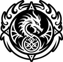 A solid style icon of primordial dragon symbol vector