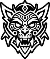 A solid style icon of beast mark symbol vector
