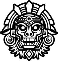 A filled style icon of aztec warrior symbol vector