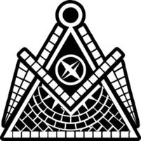 A filled style icon of masonic pavement symbol vector