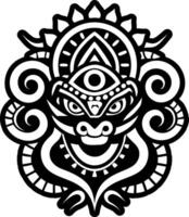 A filled style icon of vision serpent symbol vector