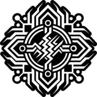 A solid style icon of energy flow symbol vector