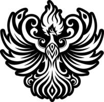 A filled style icon of firebird symbol vector
