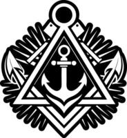 A filled style icon of ark masonic symbol vector