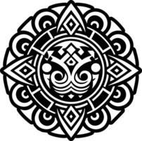 A filled style icon of aztec design symbol vector