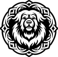 A glyph style icon of mastiff tattoo vector