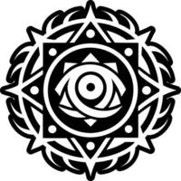 A filled style icon of talisman symbol vector