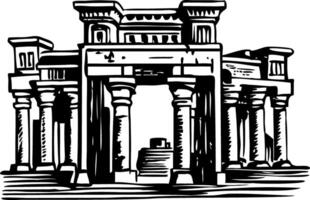Ancient roman archway vector