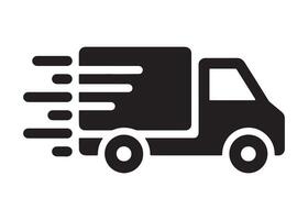 Delivery Truck Icon Representing Fast Shipping and Transportation Editable Illustration isolated on a white background vector