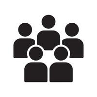 Group of People Icon Representing Teamwork, Collaboration, and Collective Effort Editable Illustration Isolated on a White Background Perfect for Social, Corporate, and Network Graphics vector