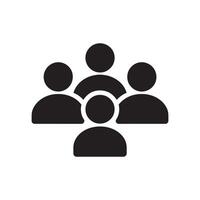 Group of People Icon Representing Small Teamwork, Collaboration, and Professional Networks Editable Illustration Isolated on a White Background Ideal for Social, Business, and Community Graphics vector