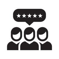 Customer Feedback Icon with Rating Stars Representing Reviews and Opinions Editable Illustration Isolated on a White Background Ideal for Testimonials, Survey, and Review Graphics vector
