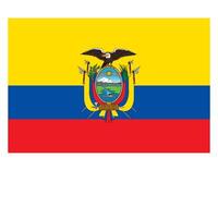 Flag of the country Ecuador on a white background vector