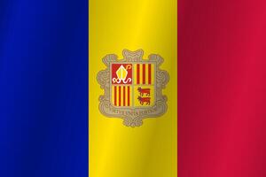 Flag of the country Andorra on a white background vector