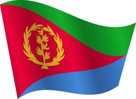 Flag of the country Eritrea on a white background vector