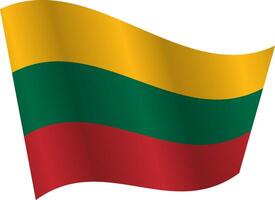 Flag of the country Lithuania on white background vector