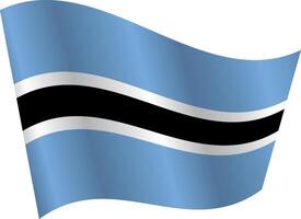 Flag of the country Botswana on white background vector