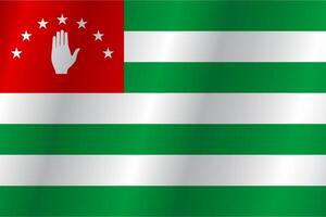 Flag of the country Abkhazia on a white background vector