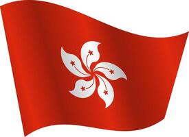 Flag of the country Hong Kong on a white background vector
