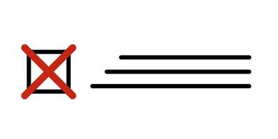 Red cross mark inside checkbox. Minimalist icon representing error, failure, rejection, or incomplete task. Simple flat UI,UX design element for apps, websites, and presentations. vector