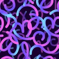 Gradient abstract wavy lines on dark background vector