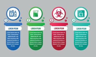 Infographic Template Chemistry Concepts in Test Tubes vector
