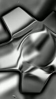 Beautiful Template, Chrome Shape in Molten Metal, Colors, Vertical Background, Unique Design, Exclusive, Reflection video