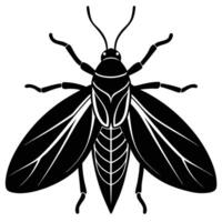 Black And White Insect Icon Graphic Design Element vector