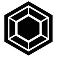 Abstract Black And White Hexagon Geometric Shape Design vector