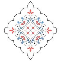 Decorative Floral Ornament With Abstract Shape Illustration vector