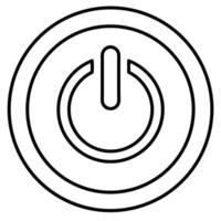 Power Button Icon Outline Illustration vector