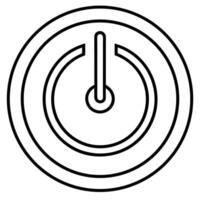 Black And White Power Button Simple Icon vector