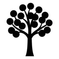 Abstract Black And White Tree Illustration vector
