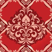 Elegant Red Floral Pattern Background Graphic Illustration vector