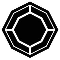 Abstract Octagon Shape With Bold Black And White Design vector