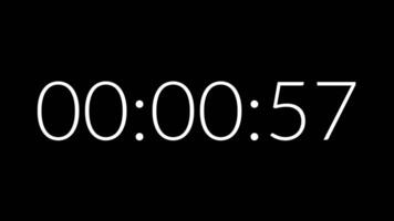 Countdown timer from 1 minute to 0 minute suitable for presentations, productivity, educational content, and more video
