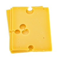 Slices of cheese available for snacking and enhancing dishes png