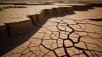 Dry Cracked Earth Landscape photo