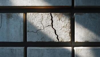Contemporary Concrete Building Facade with Cracks Urban Background Copyspace Closeup View photo