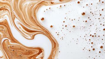 Macro Shot of Freshly Roasted Coffee Swirls Studio Background Copyspace Textured Patterns photo