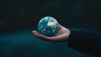 Sustainable action for a greener world global awareness digital art nature close-up environmental responsibility photo