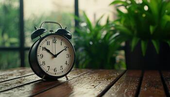 Time management techniques indoor garden photography natural light close-up focus on efficiency photo