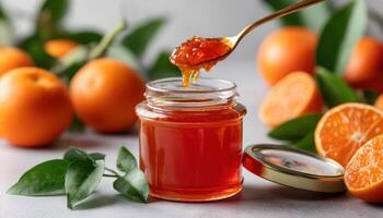Citrus jam making workshop kitchen food photography cozy environment close-up culinary art photo