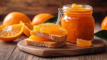 Orange Jam on Toast - A Delightful Sweet Treat photo