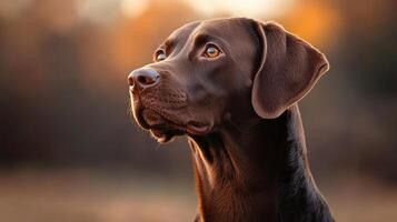Chocolate Labrador Portrait - A Stunning Close-up photo